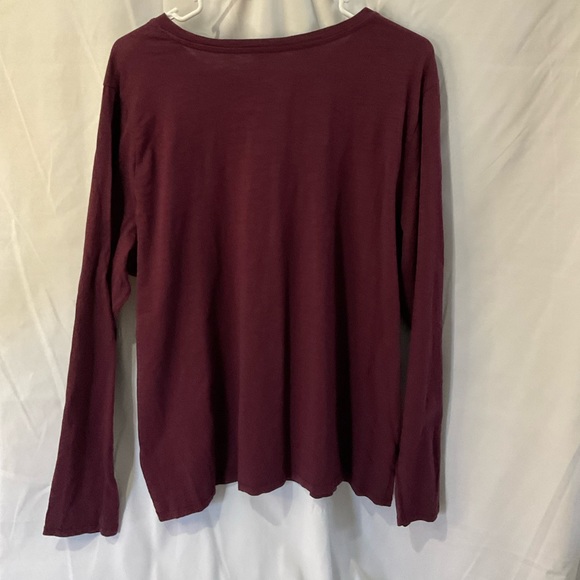 Sonoma Women’s Long Sleeve Burgundy Shirt Plus Size XXL - Picture 4 of 9